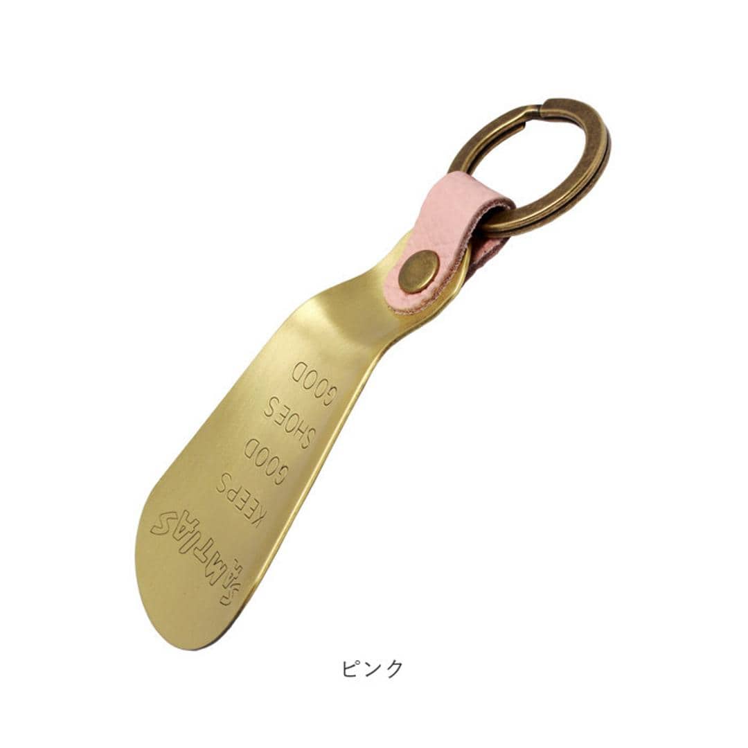 SAMTIAS ハンド シューホーン 通販 日本製 靴べら 携帯 金属 靴ベラ 携帯用 携帯用靴ベラ 携帯靴べら くつべら シューホン キーホルダー 贈り物 ギフト サムティアス 真鍮 真ちゅう レザー リング ポケットサイズ メンズ 男性 おしゃれ 靴小物 ブラック ・