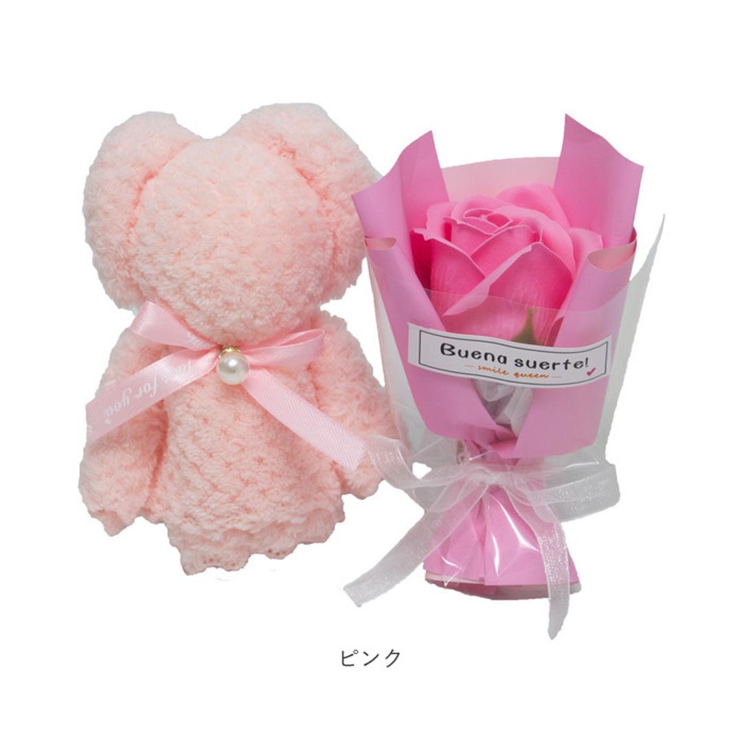 タオル ソープフラワー ギフト 通販 タオルベアギフト ハンドタオル ソープフラワーギフト 贈りもの 贈り物 贈物 かわいい 可愛い くま 熊 クマ ベア お祝い お礼 生活雑貨 生活用品 インテリア雑貨 日用品 おしゃれ オシャレ ホワイト ・