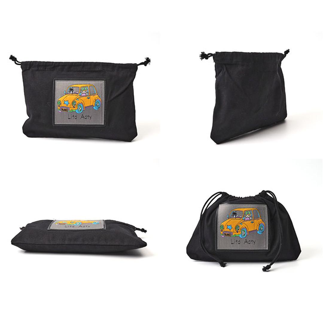 トートバッグ レディース 通販 ポーチ付き 手提げバッグ Lyre リタちゃん かわいい おしゃれ キュート 刺繍 スパンコール バッグ サブバッグ 通勤 お出かけ お出掛け スリム コンパクト 縦型タイプ 持ちやすい レディースバッグ 贈り物 ギフト ブラック ・