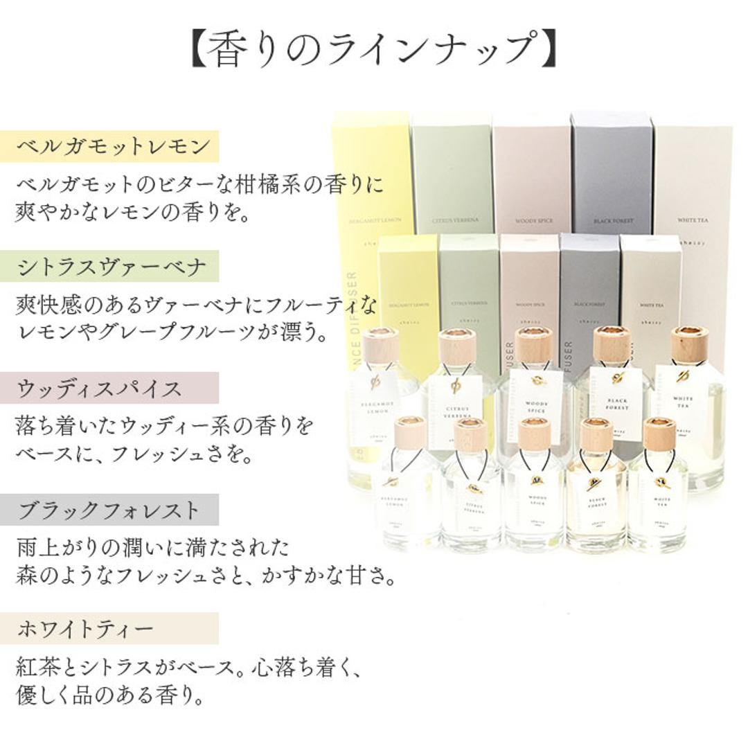 shesay フレグランスディフューザー L 通販 スティックディフューザー ルームフレグランス リードディフューザー ディフューザー スティック 芳香器 香り フレグランス ギフト 贈り物 リビング クリア 瓶 部屋用 ナチュラル シンプル インテリア ベルガモットレモン ・