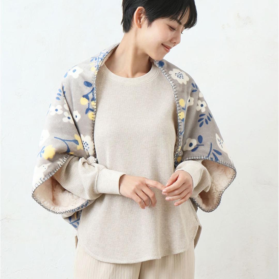ブランケット ひざ掛け 膝掛け 通販 ポンチョ ボレロ 毛布 3way 裏ボア