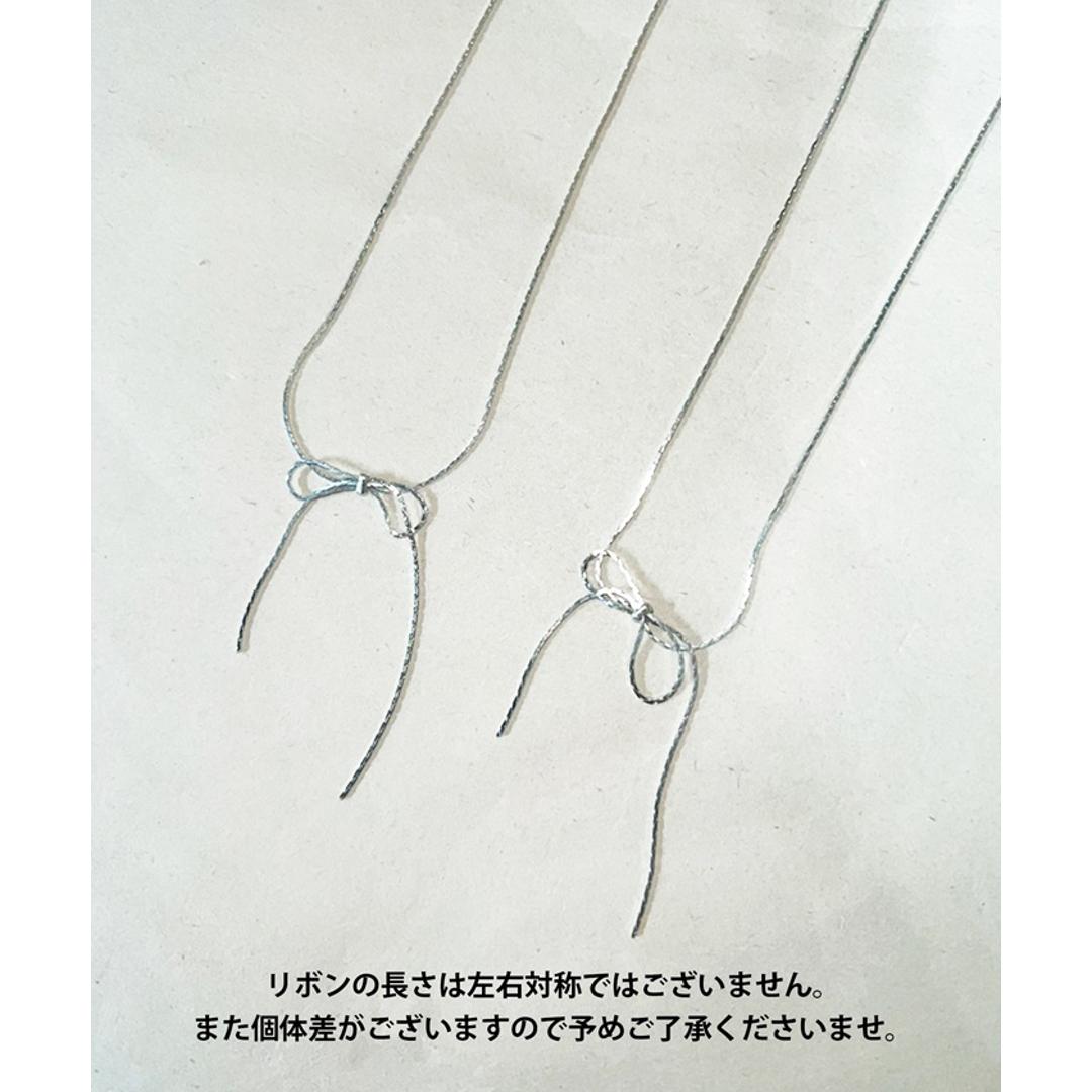 ネックレス レディース シンプル 通販 ダイヤモンドハーツ nec-0350 Diamond Hearts アクセサリー リボン 女性 細い 首輪 おしゃれ かわいい 大人 上品 ギフト プレゼント ブランド 彼女 中学生 高校生 大学生 10代 20代 30代 シルバー ・