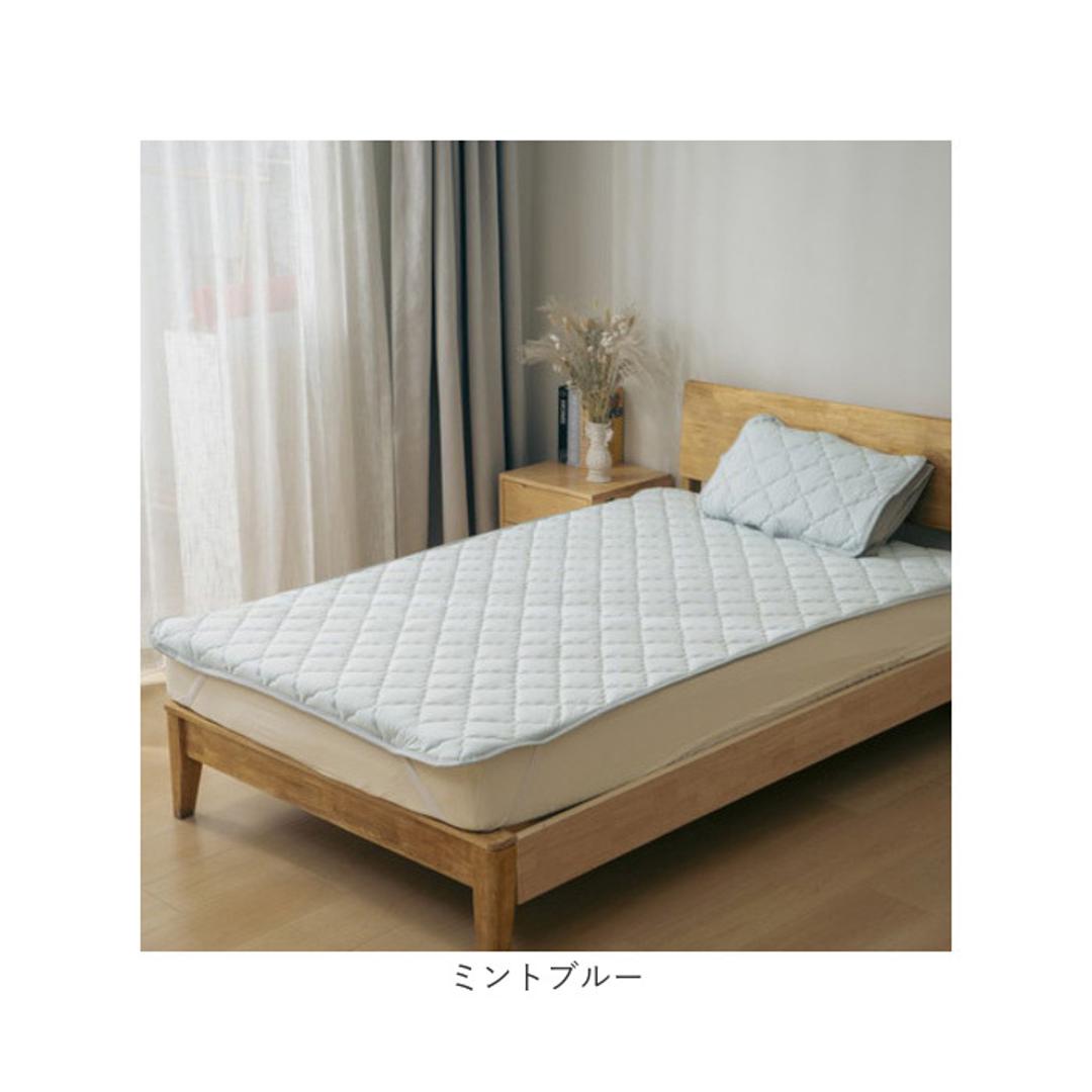 敷きパッド ダブル 冷感 ゴム付き 通販 冷感敷きパッド ベッドパッド 冷感マット 敷きパット ベッドパット ひんやりマット 新冷感サラふわ 敷パッド 敷パット 接触冷感 涼感 冷たい 夏用 夏 涼しい クール 洗える ダブル用 涼感寝具 インテリア アイスグレー ・