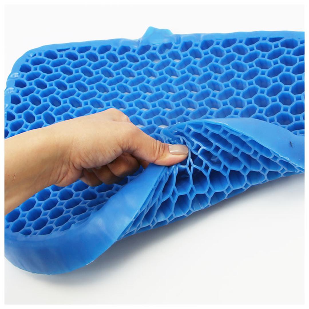 ゲルマット 通販 クッション マット ハニカム構造 体圧分散 ゲル 快適 疲れにくい 取り外し可能 カバー付き 滑り止め 蒸れにくい デスクワーク 在宅勤務 長時間 座り仕事 ブラック ・