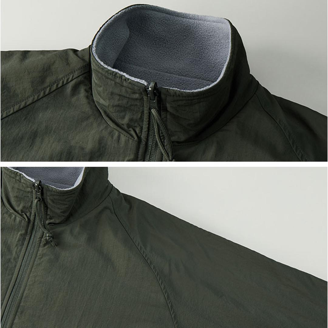 united athle ユナイテッドアスレ ジャケット 7493-01 通販 上着 カジュアル アウター 羽織り 羽織 リバーシブル リバーシブルアウター スタンドジャケット ナイロン フリース シンプル 無地 ゆったり メンズ レディース 男女兼用 ブラック/ブラック Mサイズ