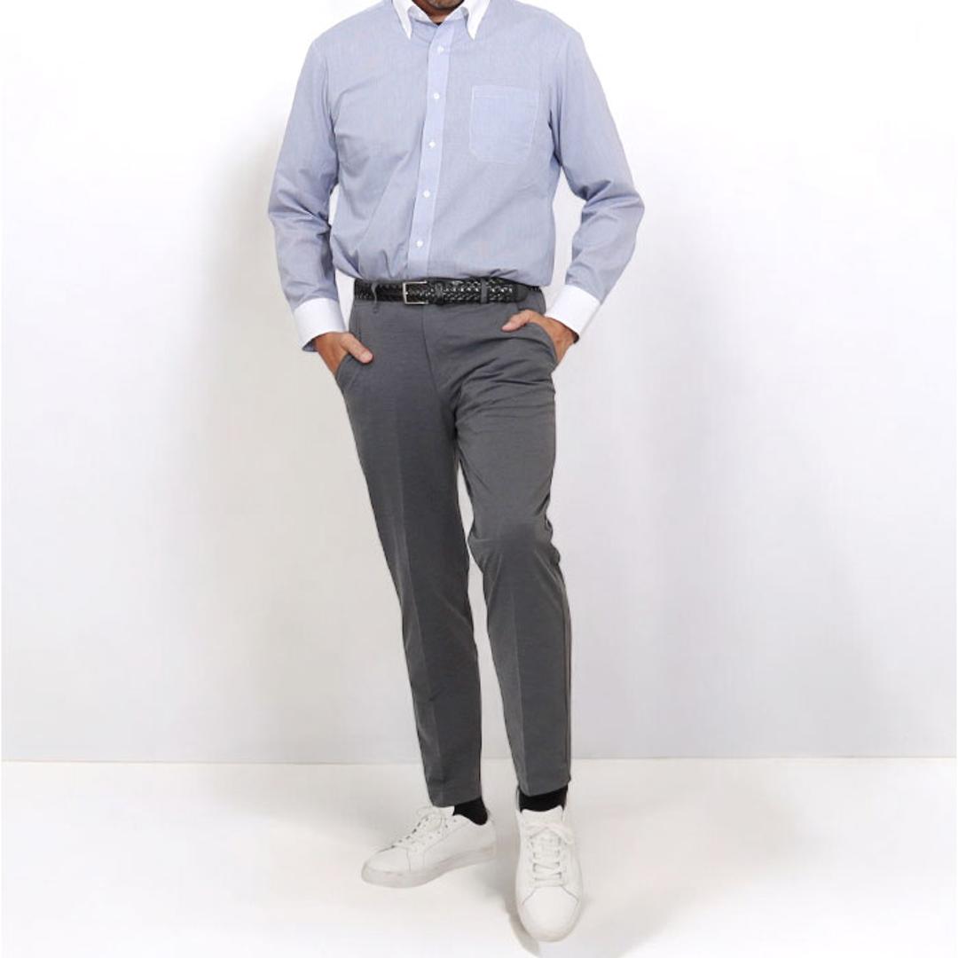 URBAN SQUARE イージーパンツ 通販 スラックス メンズ パンツ トラウザーパンツ ビジカジ オフィスカジュアル 吸汗速乾 接触冷感 アーバンスクエア 34331 軽い 軽量 ビジネス オフィス イージーケア 仕事着 ボトムス 男性 紳士 GREY Mサイズ