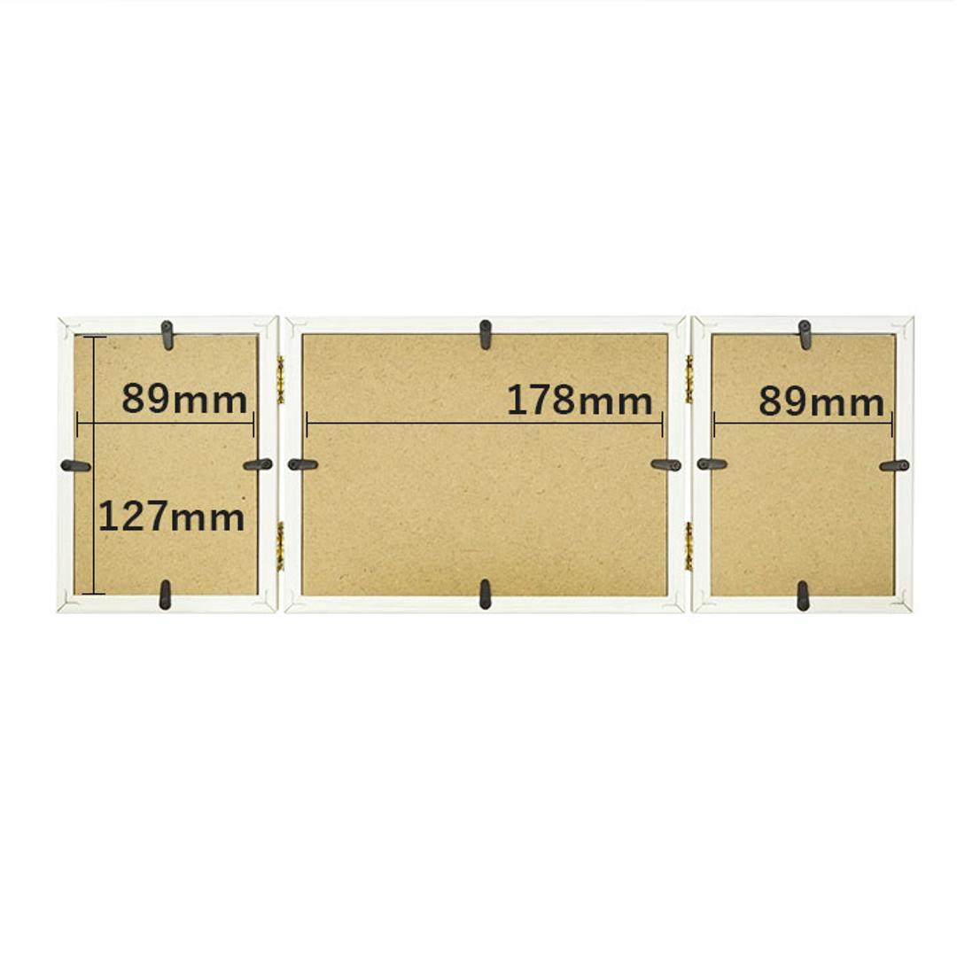 フォトフレーム 2L 3面 通販 万丈 ウッディトリオ フォト フレーム フォトスタンド 写真立て 写真 スタンド 3枚 横型 コの字型 立て掛け はがき ポストカード 額縁 おしゃれ 木目調 シンプル アート インテリア雑貨 インテリア小物 インテリア NWB ・