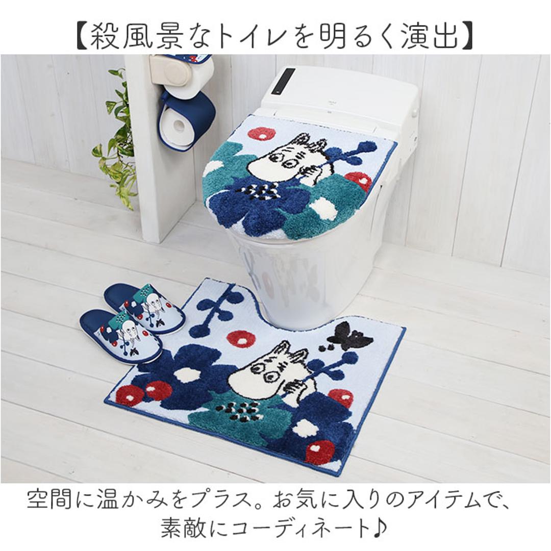 ムーミン トイレマット 通販 トイレ グッズ マット 足元マット トイレ足元マット 洗える 洗濯機で洗える 滑り止め ふわふわ おしゃれ かわいい 北欧 キャラクター MOOMIN 可愛い ちょうちょ 蝶々 ヨコズナクリエーション トイレファブリック トイレ用品 ペルホネンムーミン ・