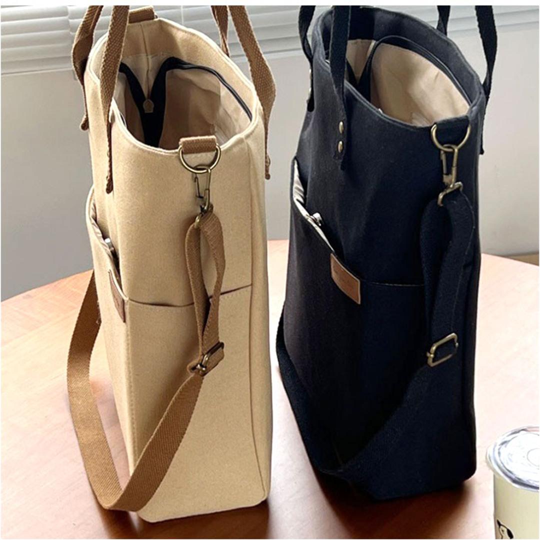 ショルダーバッグ a4 レディース 通販 縦型 メンズ トートバッグ トート ショルダー バッグ 大人 斜めがけ おしゃれ 可愛い 肩掛け 斜め掛け キャンバスバッグ 無地 シンプル 大容量 バック 斜めがけバッグ オフィス 通勤 通学 カジュアル ビジネス オフホワイト ・