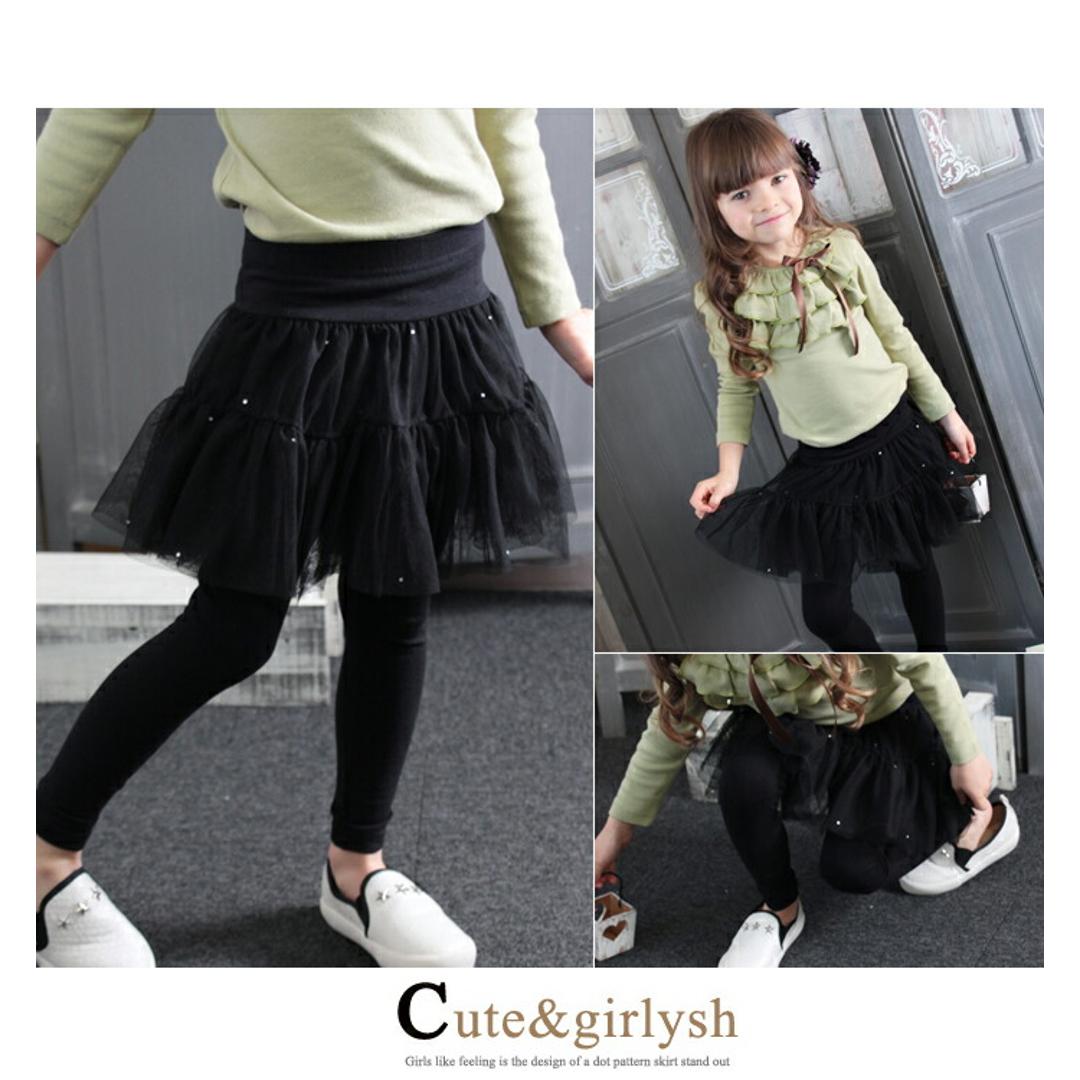 Rora スカート キッズ 女の子 通販 スカートパンツ 10001142 スカッツ レギンス付きスカート チュールスカート チュチュスカート ふんわり キラキラ フォーマル パーティー かわいい オシャレ 可愛い ボトムス 子ども服 子供服 キッズファッション ブラック 100cm