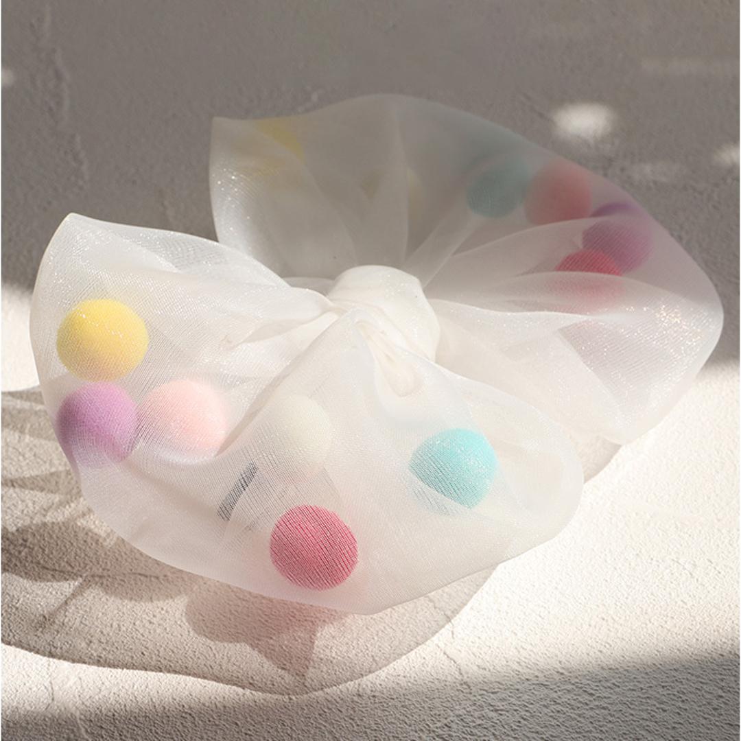 RORA ヘアクリップ 通販 ローラ ボニー ヘアークリップ ヘアアクセサリー 髪飾り キッズ 子供 子ども こども リボン ポンポン 大きめ しっかり かわいい おしゃれ 女の子 女子 入園式 卒園式 入学式 卒業式 発表会 結婚式 キッズファッション ホワイト ・