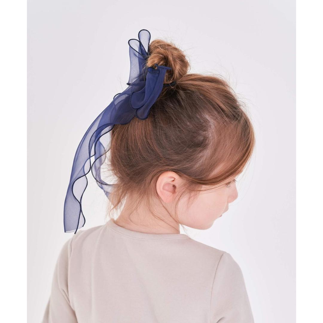 Rora キッズ ヘアゴム リボン 通販 オーガンジー 38042101 アンジュオーガンジーリボンヘアゴム 大きめ 女の子 大人っぽい 卒園式 入学式 卒業式 おしゃれ かわいい オシャレ 可愛い ヘアアレンジ ヘアーアクセサリー ヘアアクセサリー キッズファッション ブラック フリー