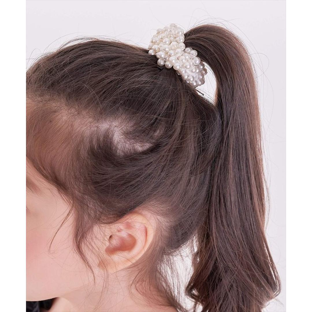 Rora ヘアゴム キッズ 通販 シオリパールヘアゴム 髪ゴム 髪飾り 髪留め パール 女の子 子供 子ども こども おしゃれ かわいい フォーマル カジュアル 大人っぽい 上品 入園式 卒園式 入学式 卒業式 結婚式 パーティー ヘアアレンジ ヘアアクセサリー ホワイト フリー