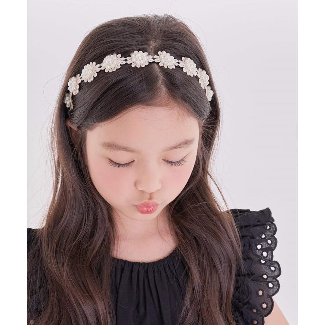 Rora カチューシャ 通販 レース パール 48222102 髪飾り ヘッドドレス 子供 女の子 フォーマル 可愛い おしゃれ 発表会 入園式 卒園式 入学式 子ども用アクセサリー ヘアアレンジ ヘアーアクセサリー ヘアアクセサリー キッズファッション ベージュ フリー