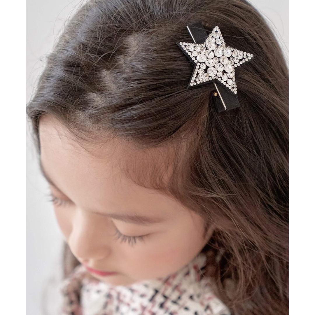 Rora ヘアクリップ キッズ 通販 ヘア クリップ 48472102 プラハジルコニアスターヘアクリップ 星 キラキラ 子供 女の子 卒園式 入学式 結婚式 発表会 かわいい オシャレ 可愛い ヘアアレンジ ヘアーアクセサリー ヘアアクセサリー キッズファッション クリスタル フリー