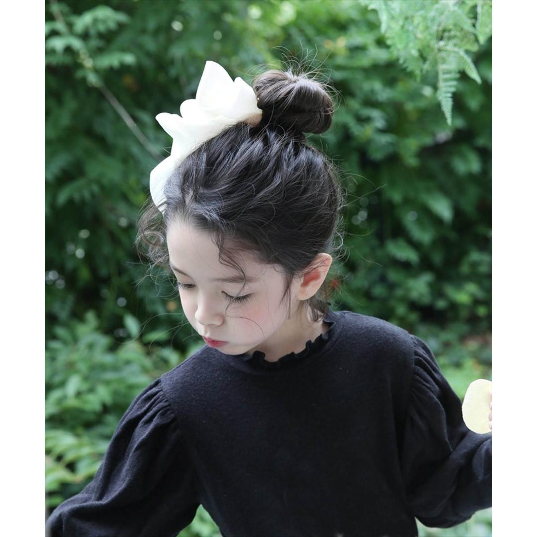 リボン 大きめ ヘアゴム キッズ 通販 ヘア ゴム 髪飾り 子供 子ども 子供用 女の子 卒園式 入学式 卒業式 結婚式 おしゃれ かわいい ピアノ発表会 パール キラキラ フォーマル ヘアアレンジ ヘアーアクセサリー ヘアアクセサリー キッズファッション クリーム フリー