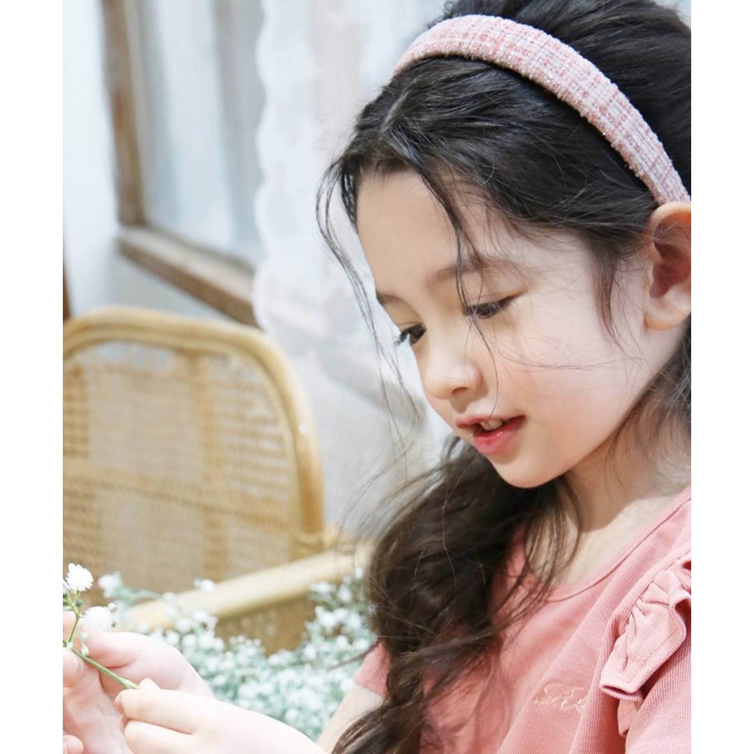 Rora カチューシャ 通販 ツイード 58532202 髪飾り ヘッドドレス 子供 女の子 フォーマル 可愛い おしゃれ 発表会 入園式 卒園式 入学式 子ども用アクセサリー ヘアアレンジ ヘアーアクセサリー ヘアアクセサリー キッズファッション ブルー フリー