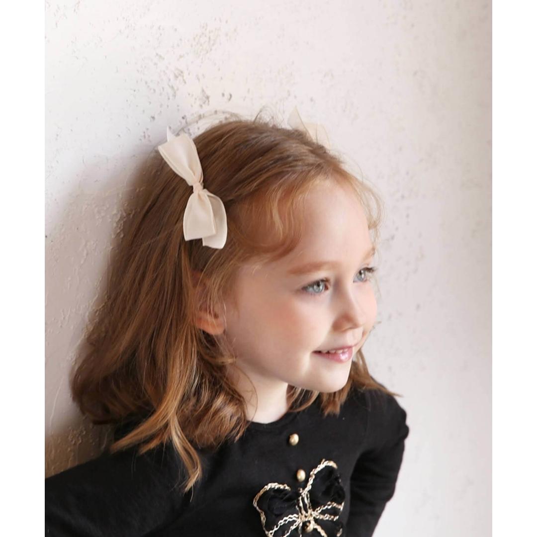 Rora ヘアクリップ キッズ 2個セット 通販 ヘア クリップ 68412302 モーニングリボンクリップ リボン 子供 女の子 大人っぽい 卒園式 入学式 結婚式 発表会 おしゃれ かわいい オシャレ 可愛い ヘアーアクセサリー ヘアアクセサリー キッズファッション ブラック フリー