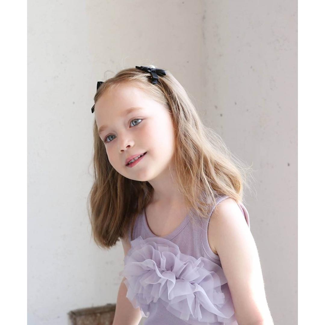 Rora ヘアクリップ キッズ 2個セット 通販 ヘア クリップ 68522302 あいリボンヘアクリップ リボン パール 子供 女の子 大人っぽい 卒園式 入学式 結婚式 発表会 可愛い おしゃれ かわいい オシャレ ヘアーアクセ ヘアアクセサリー キッズファッション ベージュ フリー