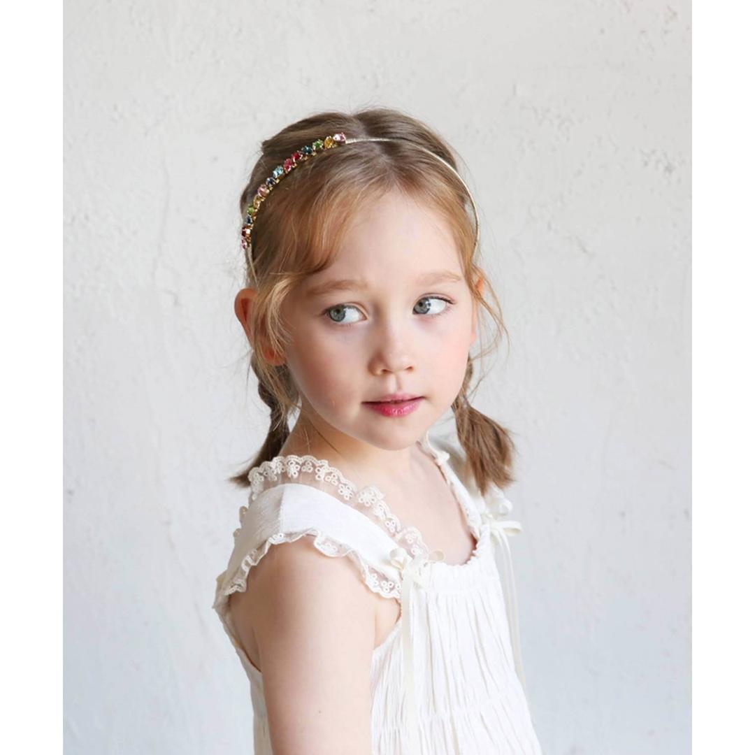 Rora カチューシャ 通販 ビジュー キラキラ 68672302 髪飾り ヘッドドレス 子供 女の子 フォーマル 可愛い おしゃれ 発表会 入園式 卒園式 入学式 子ども用アクセサリー ヘアアレンジ ヘアーアクセサリー ヘアアクセサリー キッズファッション カラフル フリー