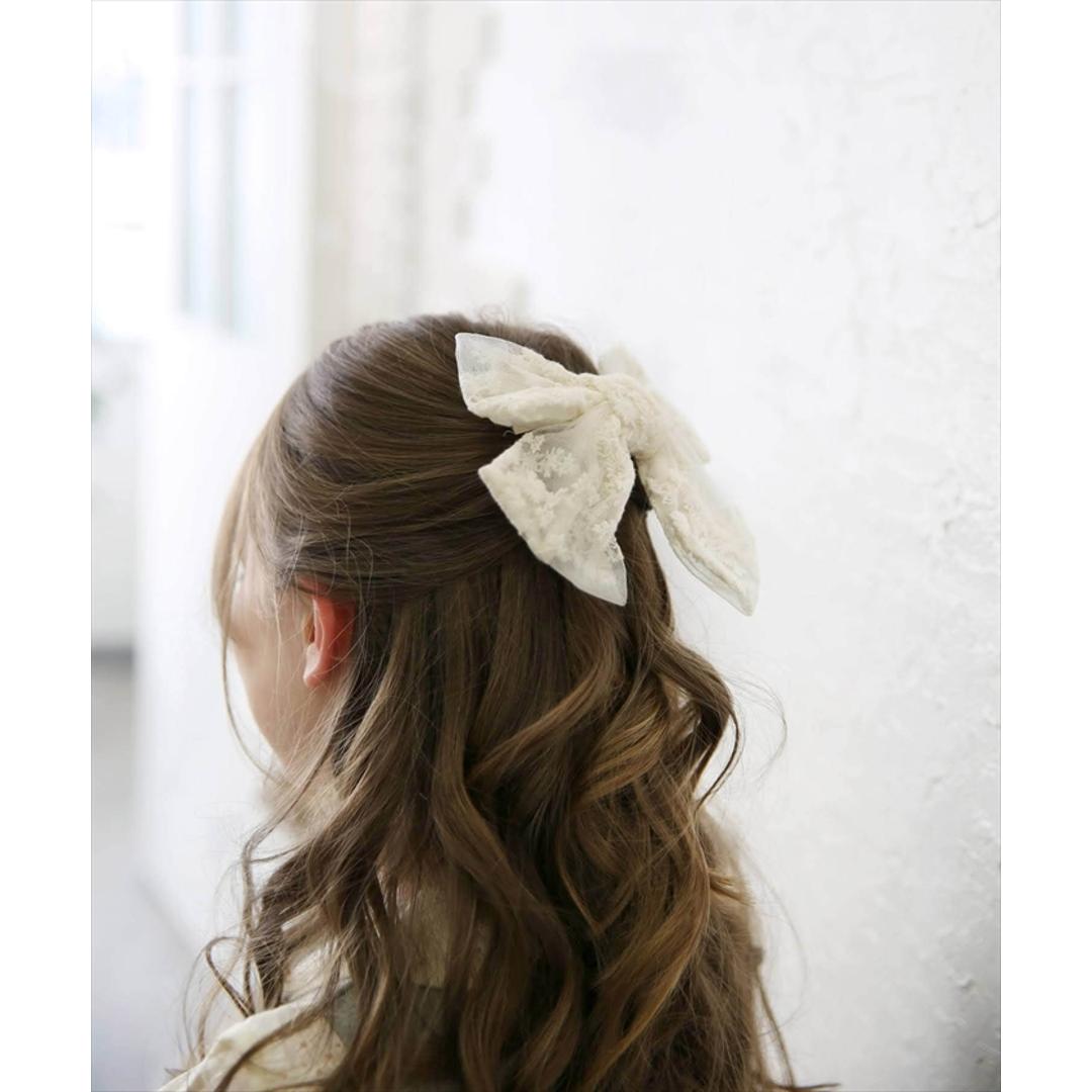 リボン バレッタ 大きい 通販 髪飾り 子供 子ども 女の子 おしゃれ かわいい オシャレ 可愛い 卒園式 入園式 入学式 卒業式 ピアノ発表会 七五三 結婚式 パーティー レース シンプル ヘアアレンジ ヘアーアクセサリー ヘアアクセサリー キッズファッション キナリ フリー