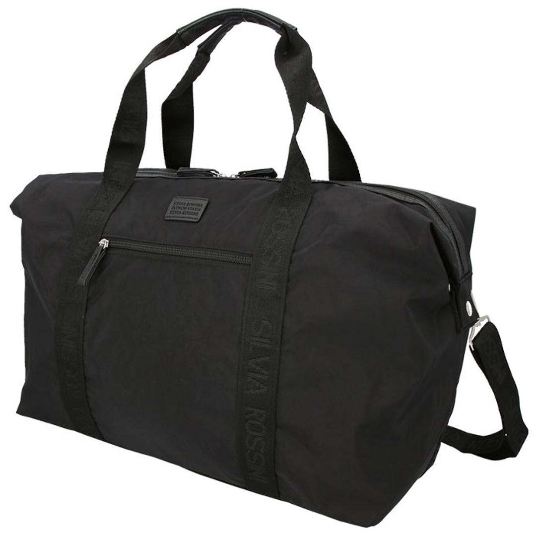 ADEL アデル ボストンバッグ 通販 キャリーオンバッグ 大容量 2WAY 軽量 キャリーオン ショルダー ショルダーバッグ 肩掛け 紐付き 無地 シンプル 底鋲付き ナイロン おしゃれ 旅行 ブラックブラック ・