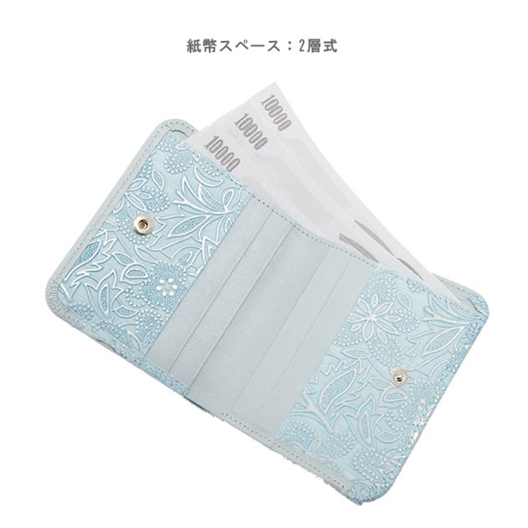 二つ折り財布 クレア Arukan アルカン 通販 レディース 財布 二つ折り 札入れ 本革 牛革 小銭入れあり BOX型小銭入れ ボックス型 折財布 カードポケット 四方口 ギャルソンタイプ スリムタイプ 薄型 イタリアレザー 型押し フラワー柄 パールフラワー 11.ベージュ ・