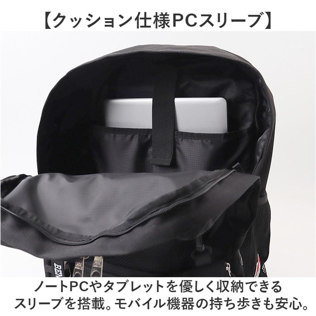 リュック BEN DAVIS ベンデイビス BDW-8411 通販 リュックサック バックパック デイパック 大容量 A4 レディース メンズ 通学 通勤 女子 男子 大学生 中学生 高校生 黒 ブラック 撥水 旅行 おしゃれ PC 15インチ 男女兼用バッグ BLACK/WHITE ・