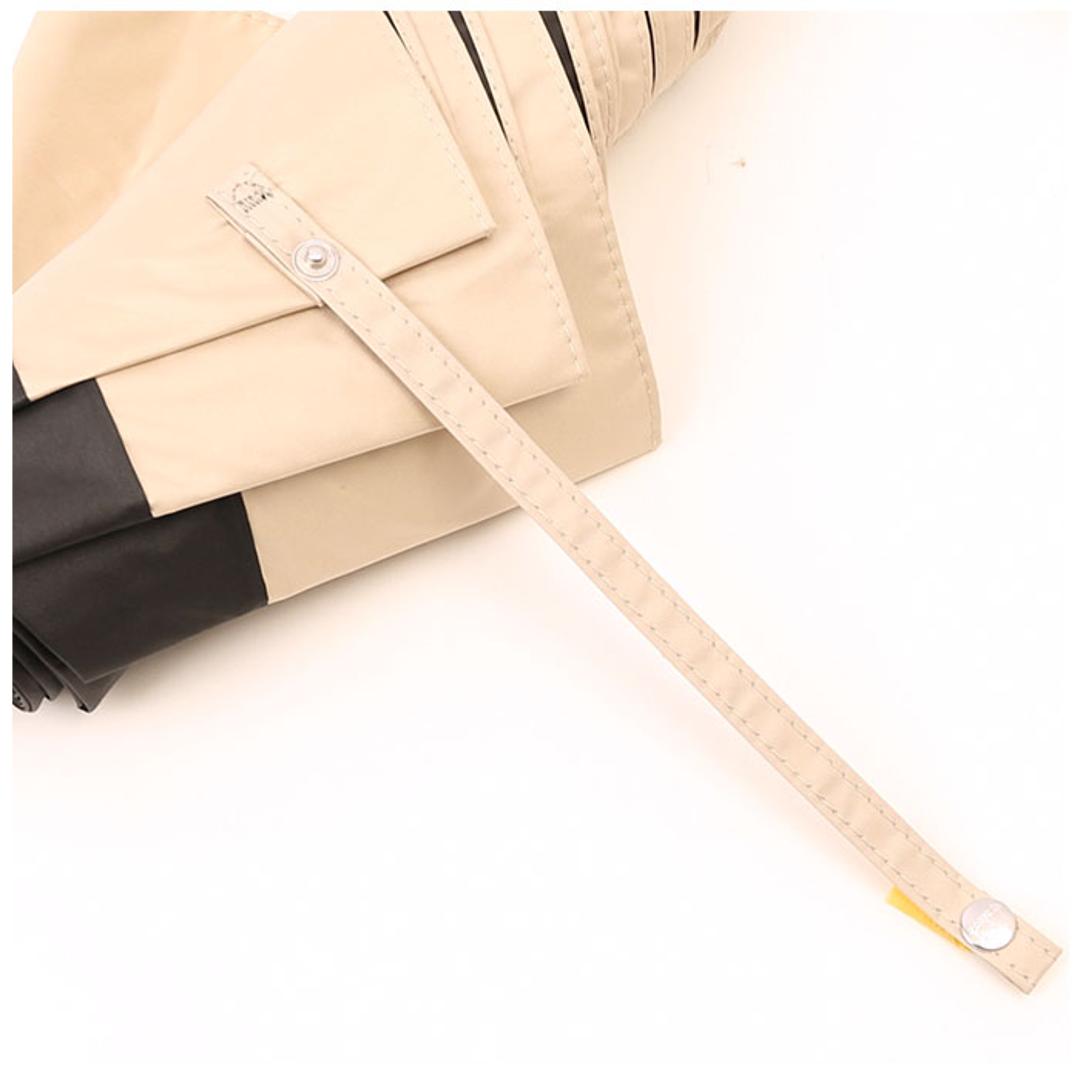 ビコーズ 傘 because 通販 折りたたみ傘 日傘 遮光 晴雨兼用傘 折り畳み傘 晴雨兼用 UVカット 手開き 55cm 55センチ 大きめ ラージ おしゃれ シンプル 大人 かわいい 通勤 通学 女性 女の子 PUコーティング ブラックコーティング プレーンカラー/アイボリー ・