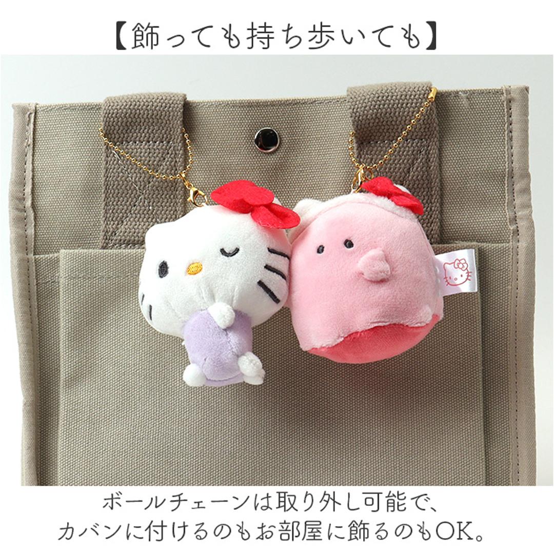 ニコぬいキーホルダー キャラクター 通販 かわいい 可愛い マスコット おしゃれ グッズ 通学 ギフト 贈り物 雑貨 ストラップ 子供 こども 子ども 小学生 ぬいぐるみ 中学生 キッズ 小物 オシャレ インテリア雑貨 レディース 女性 ハローキティxオバケーヌ ・