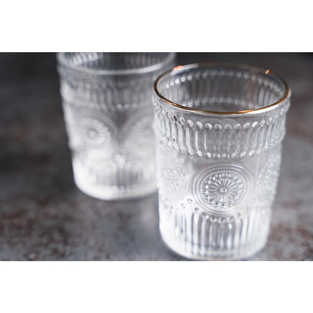 ガラス タンブラーセット 通販 ガラスタンブラー 2個セット グラス セット コップ タンブラーグラス ペア 来客用 おしゃれ デザイン テクスチャ ギフト プレゼント 新生活 引越し 結婚祝い theater EF-THE005 洋食器 キッチン用品 台所用品 クリア 【即日発送】Mサイズ