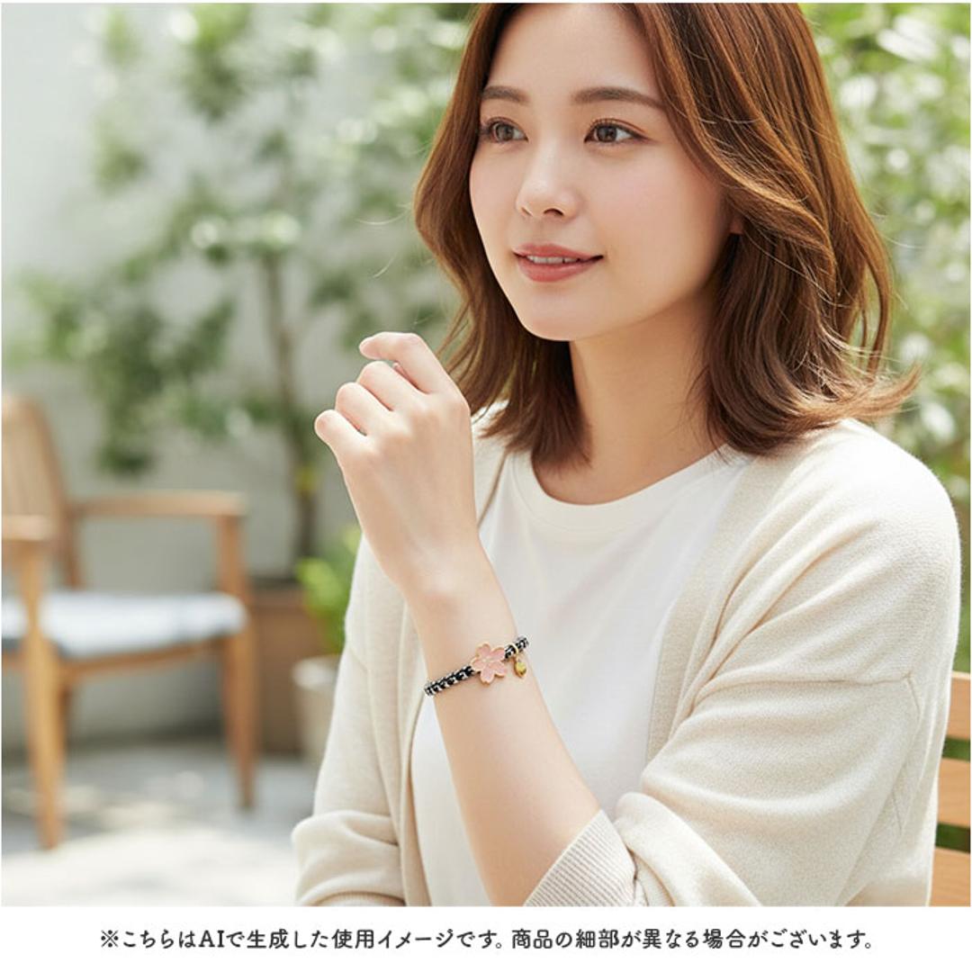 静電気 ヘアゴム 通販 日本製 ELEBLO 静電気軽減 静電気除去ブレスレット 静電気防止 静電気抑止 ブレスレット 静電気対策 リストバンド ヘアブレス ヘアアクセ 花粉対策 かわいい おしゃれ レディース ユニセックス 贈り物 ギフト フラワー ・