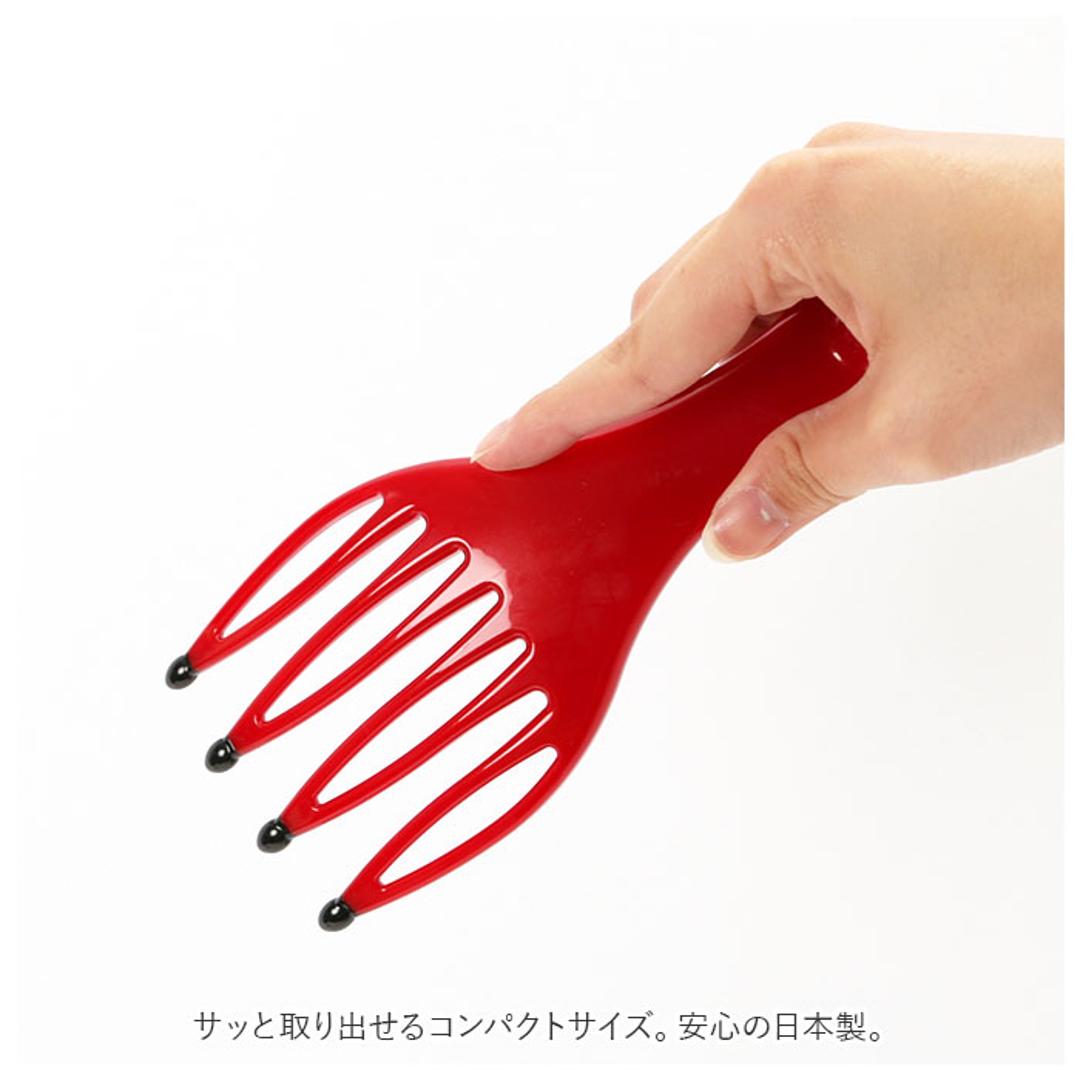 頭皮マッサージ グッズ 通販 頭皮マッサージ器 頭皮 ブラシ かっさ 頭皮ケア お風呂 OK マッサージグッズ リフトレージュ LIFTREJU ヘッドリフレッシュ かっさタイプ EN-1202 リラクゼーショングッズ ハンディマッサージ 簡易マッサージグッズ マッサージ用品 レッド ・