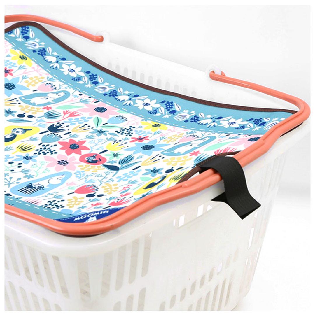 レジカゴ カバー 通販 レジかごカバー キャラクター グッズ ムーミン リトルミイ マイバスケット おしゃれ はっ水 買い物かご ふた マイバッグ 軽量 かご バスケット 北欧 雑貨 mn018.ブルーム ・