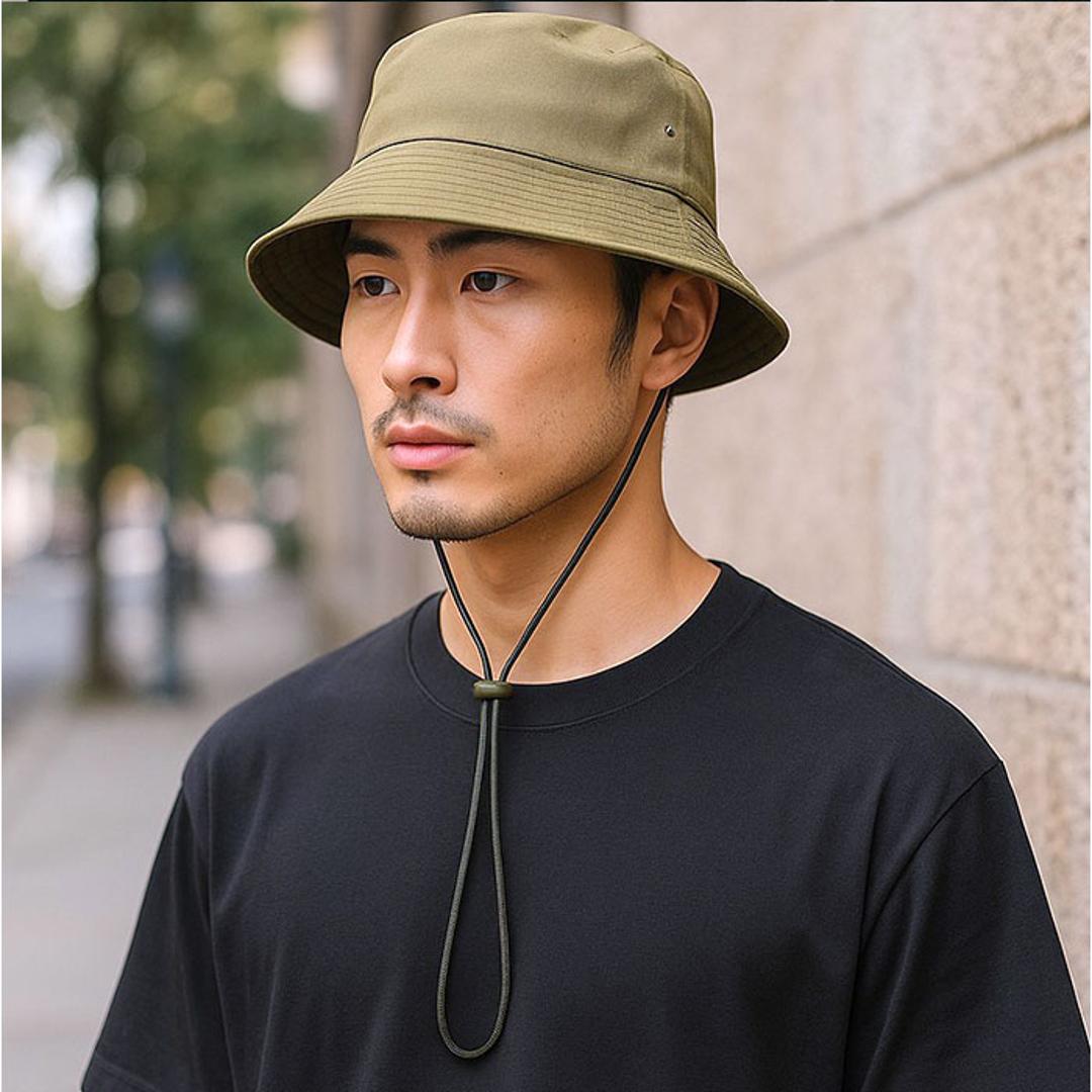 ハット メンズ 通販 防水ハット 男性 帽子 ぼうし 防水 サイズ調整可能 あご紐付き 日よけ帽子 日よけ 男女兼用 シンプル 無地 通気性 おしゃれ お洒落 スポーツ 釣り ハイキング 登山 旅行 フェス バーベキュー ギフト 贈り物 ブラック ・