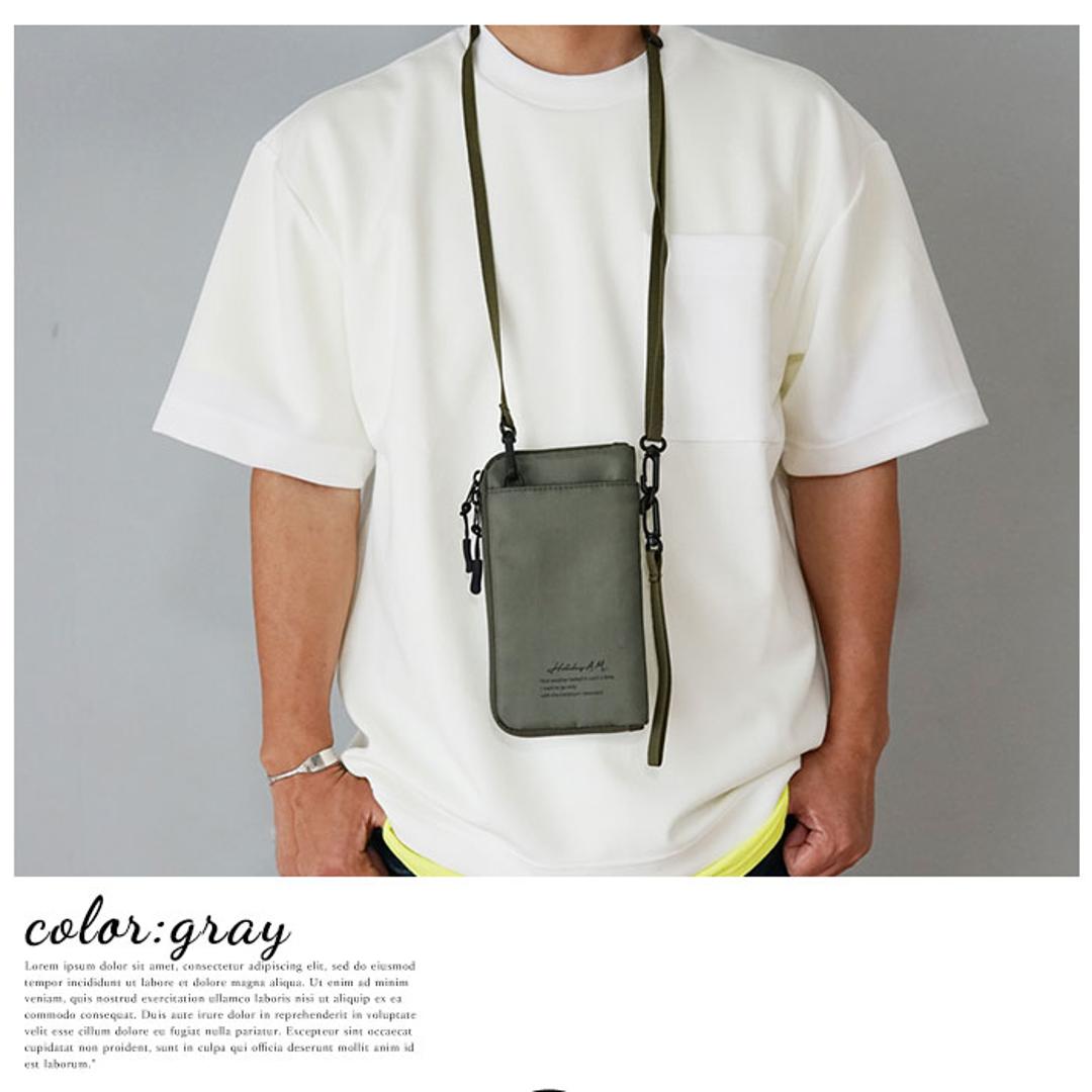 スマホショルダー 財布 通販 スマホ ポーチ ショルダー メンズ レディース スマホポーチ ネックポーチ 斜めがけ 首かけ 肩掛け おしゃれ シンプル お財布ポシェット お財布ショルダー お財布ポーチ 旅行 トラベル ブラック ・