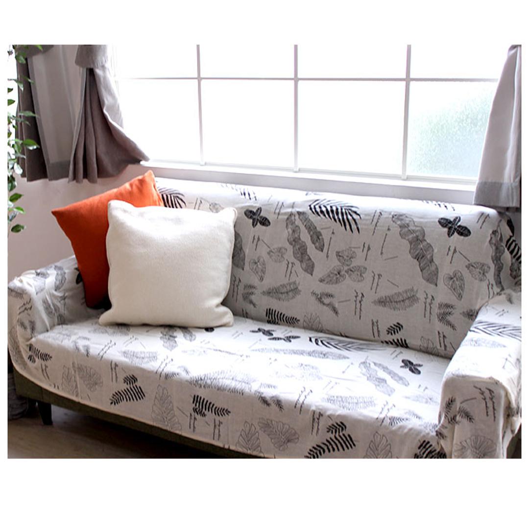 マルチカバー ソファー 夏 通販 おしゃれ ベッドカバー ソファカバー 目隠し カーテン ビデオ会議 背景 シンプル 綿 コットン インド綿 シック モノトーン MONO イラスト ファブリック KEY STONE キーストーン MUCOMODOドッグ ・