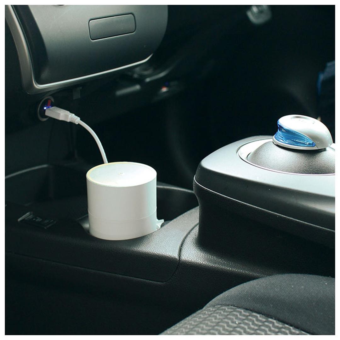 アロマディフューザー 水なし 通販 ネブライザー ネブライザー式 ディフューザー 水を使わない アロマ アロマオイル おしゃれ シンプル アロマオイル対応 LEDライト付き 室内 寝室 リビング 車内 車 エッセンシャルオイルディフューザー KNA88114 KNA88115 芳香器 WHITE ・