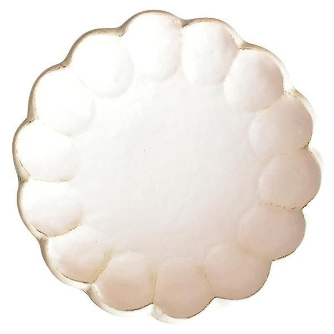 美濃焼 小鉢 通販 日本製 小皿 中鉢 美濃 焼 16cm 取り皿 副菜 取皿 和食器 おしゃれ モダン かわいい 花形 花型 お花 サラダ デザート 電子レンジ対応 食洗機対応 朝食 おやつ 夕食 リンカ 16ボウル グルメスタイル キッチン用品 ホワイト ・