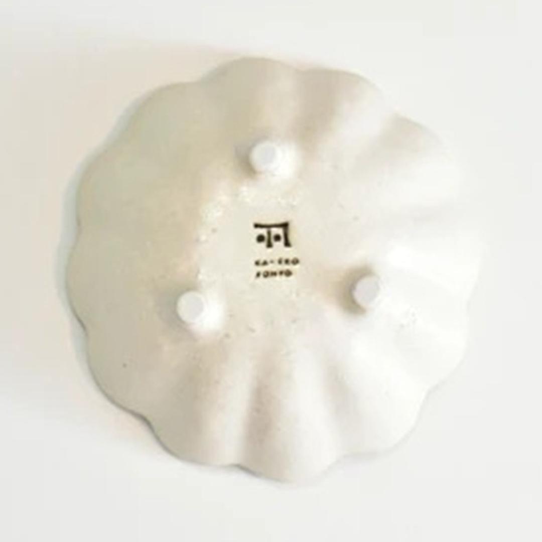 美濃焼 小鉢 通販 日本製 小皿 美濃 焼 12cm 取り皿 副菜 取皿 和食器 おしゃれ モダン かわいい 花形 花型 お花 サラダ デザート 電子レンジ対応 食洗機対応 朝食 おやつ 夕食 リンカ 12ボウル グルメスタイル キッチン用品 ホワイト ・