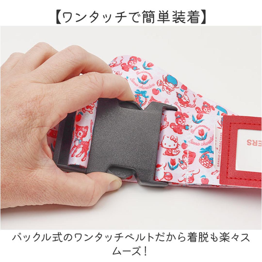 スイマー サンリオ スーツケースベルト 通販 SWIMMER×SANRIO キャリーケースベルト キャリーバッグベルト トランクベルト 固定ベルト 旅行ケース 名札 キャラクター おしゃれ かわいい 可愛い ブランド ネームタグ付き トラベル 旅行用品 SWIMMERXSANRIO/ピンク ・