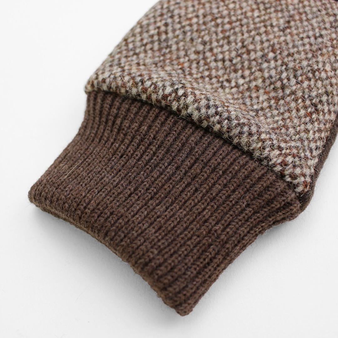 ハリスツイード 手袋 レディース 通販 クロダ KURODA OB70206L7 グローブ かわいい 暖かい スマホ対応 通勤 通学 チェック おしゃれ 可愛い オシャレ 5本指 Harris Tweed アクリル ウール レディース手袋 ファッション小物 ベージュ ・