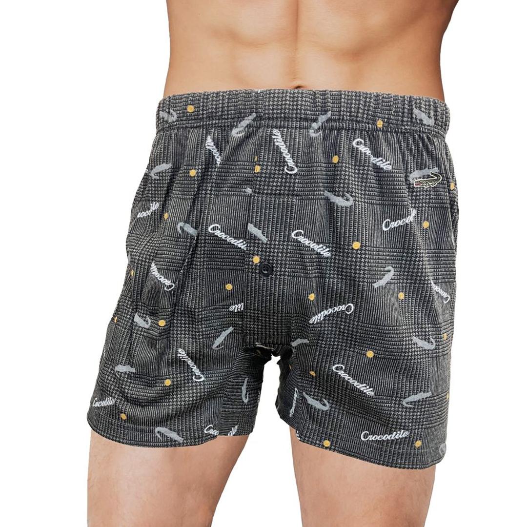 クロコダイル メンズ トランクス CROCODILE 33071 通販 ニットトランクス パンツ 前開き 前あき ブランド おしゃれ 男性用 紳士 下着 インナー 肌着 紳士下着 ゆったり アンダーウェア インナーウエア メンズインナー メンズ下着 チャコール(039) Mサイズ