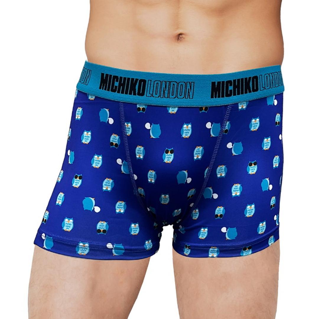 ボクサーパンツ メンズ 通販 ミチコロンドン MICHIKO LONDON ボクサーブリーフ パンツ 下着 ブリーフ 前閉じ ボクサー ブランド 紳士下着 紳士肌着 高校生 大学生 中学生 男子 ジュニア アンダーウェア インナー おしゃれ かっこいい オシャレ ブルー Mサイズ