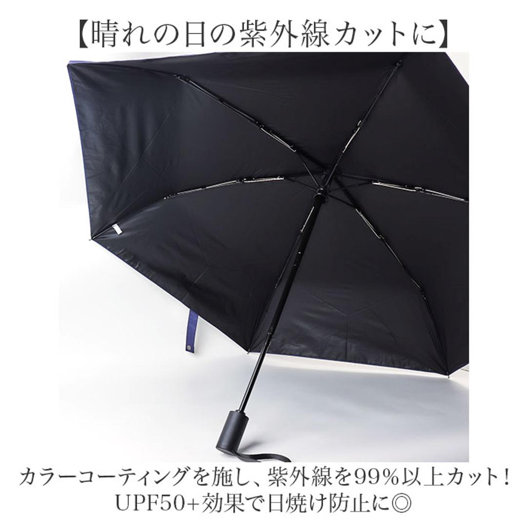 晴雨兼用折りたたみ傘 自動開閉 メンズ 通販 折りたたみ日傘 晴雨兼用折り畳み傘 日傘 遮光100% UVカット UPF50+ 遮熱 撥水 軽量 軽い 58cm 58センチ シンプル 無地 男性用 男性 紳士 カラビナ付き 通勤 通学 中谷 825-020 アイボリー ・