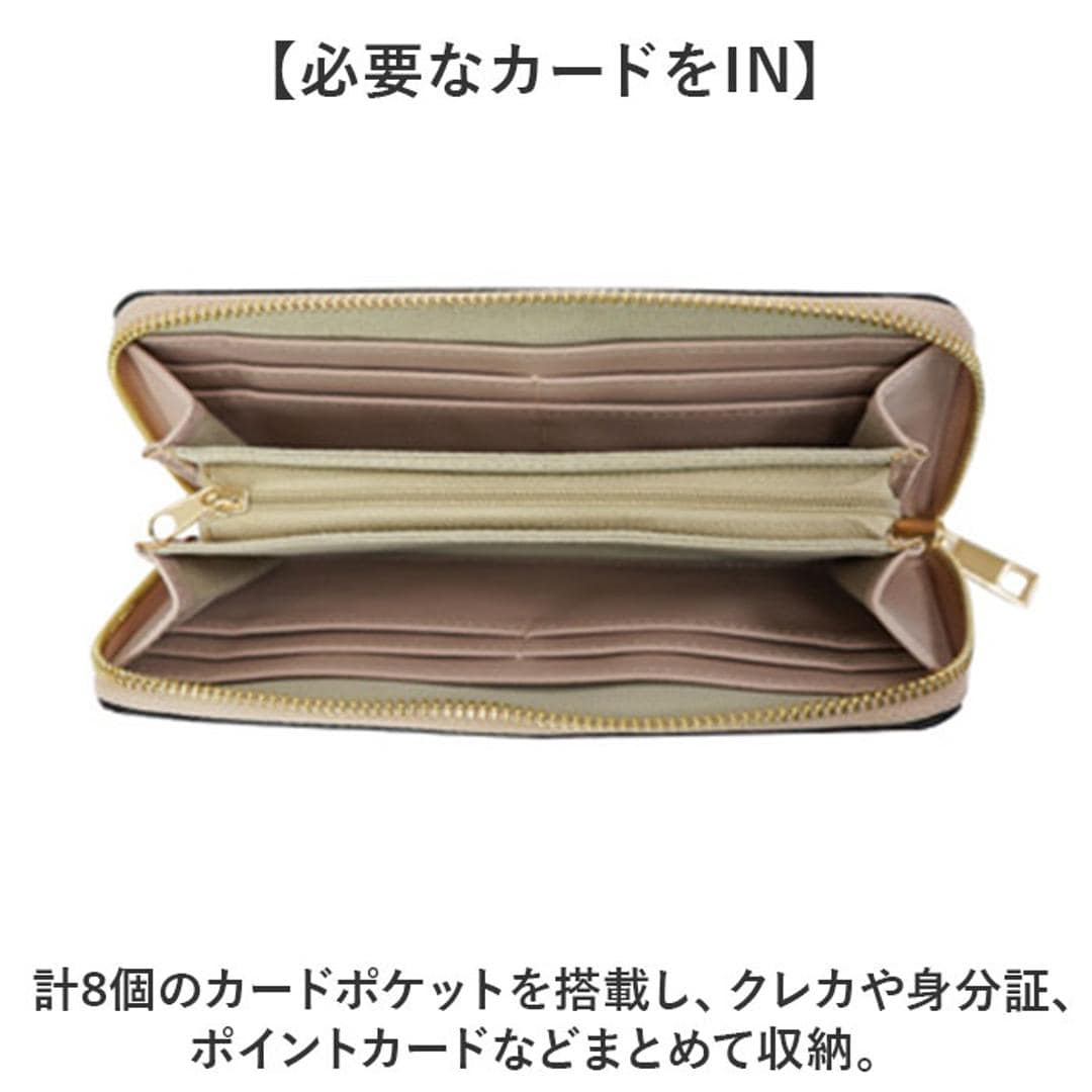 MUUMARJU 財布 RK23-0911 通販 長財布 レディース ラウンドファスナー ウォレット コインケース ながさいふ 長サイフ 束入れ 合皮 ムウマージュ おしゃれ きれいめ シンプル 大人 女性 女子 学生 くすみカラー レディース財布 ライトグレー ・