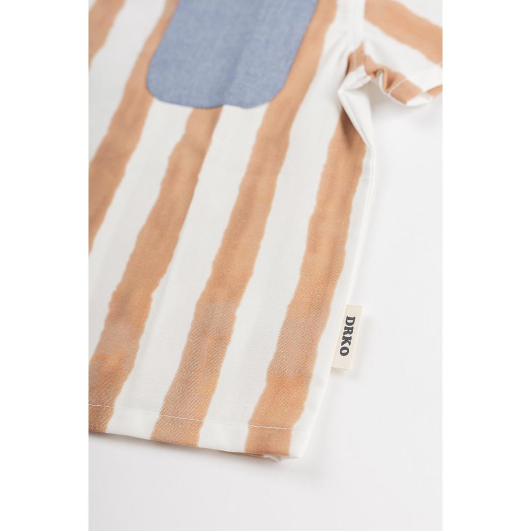 半袖 襟付き シャツ キッズ 通販 半袖シャツ 前開きシャツ ストライプシャツ 前開き 子供 おしゃれ かわいい 男の子 羽織り カジュアル 可愛い オシャレ ボーイズ 子供服 子ども服 ベビー服 Aenak アエナック 31238 キッズファッション ブラウン 80cm