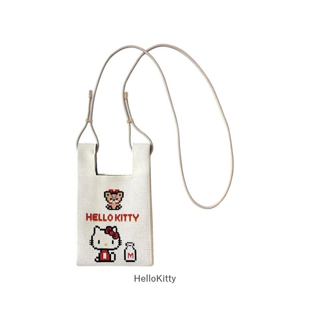 ルートート ミニ ショルダー 通販 ショルダーバッグ IP.BRニット.サンリオキャラクターズ-B キャラクター ミニショルダーバッグ 斜め掛け 肩掛け かわいい 可愛い おしゃれ お出かけ 小さめ お散歩 女性 バッグ プレゼント ギフト ROOTOTE houndstooth ・