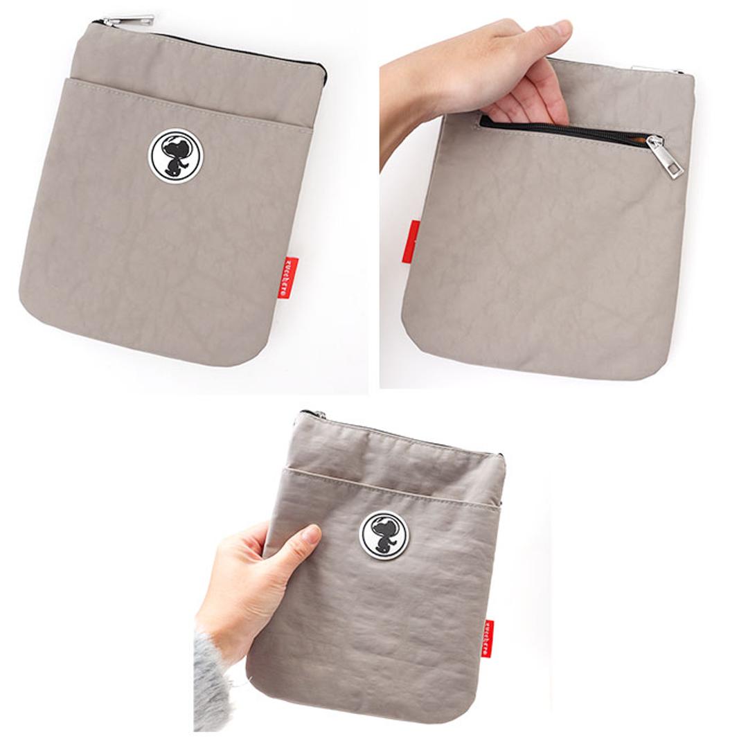 ショルダーバッグ ナイロン レディース 通販 zucchero×PEANUTS ズッケロ×ピーナッツ 斜めかけ 肩掛け ナイロンショルダーバッグ ミニショルダーバッグ スヌーピー 小さめ 柔らかい 通勤 通学 軽量 ミニバッグ シンプル ギフト 贈り物 ブラック ・