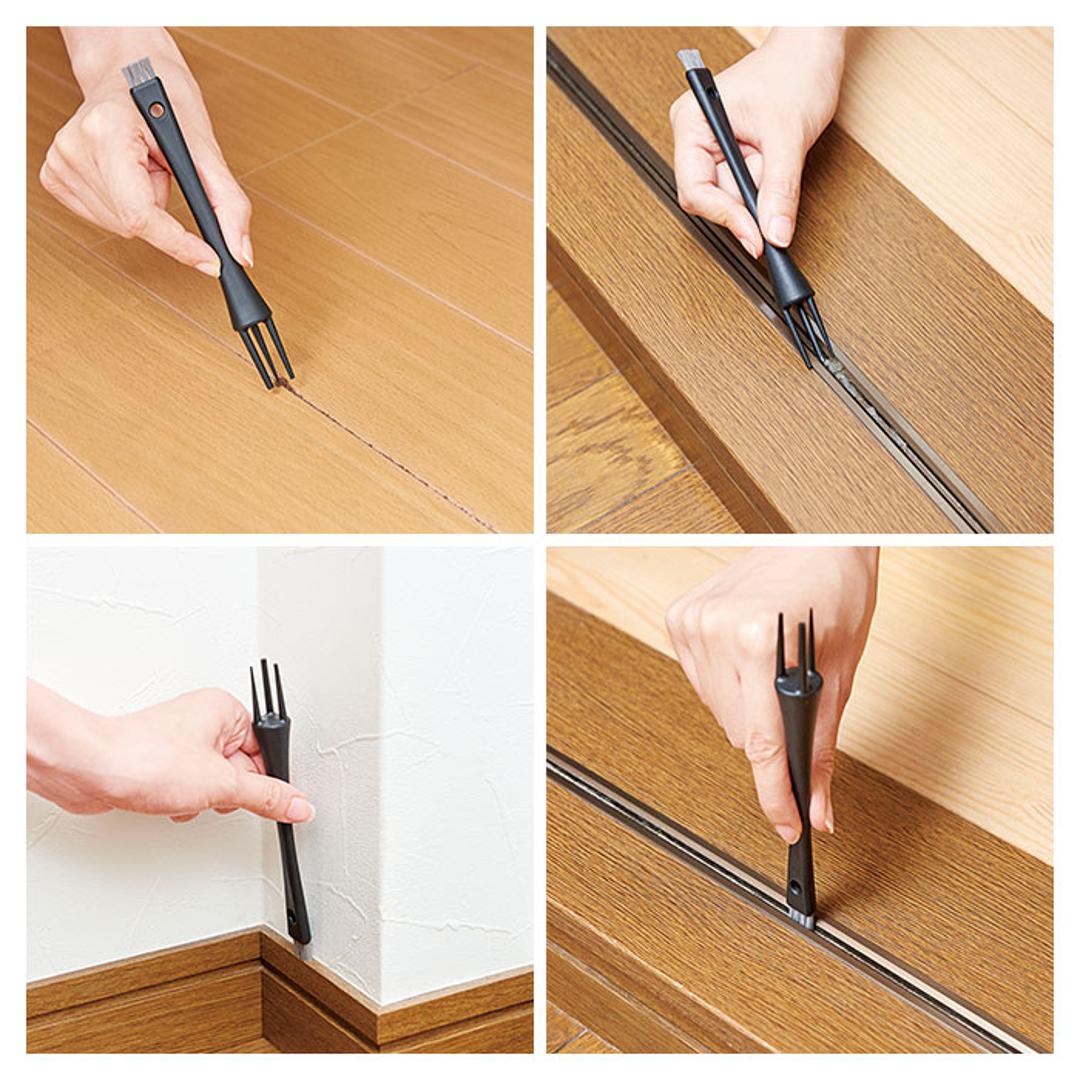 掃除 ブラシ 3種セット 通販 ごっそり溝職人 汚れごっそり溝職人 掃除ブラシ 掃除 道具 隙間掃除 キッチンブラシ ヘラ へら すき間掃除 すき間洗いブラシ フローリング サッシ 溝 溝職人 掃除用品 グッズ キッチン ブラック ・